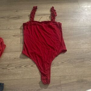 Square cut body suit